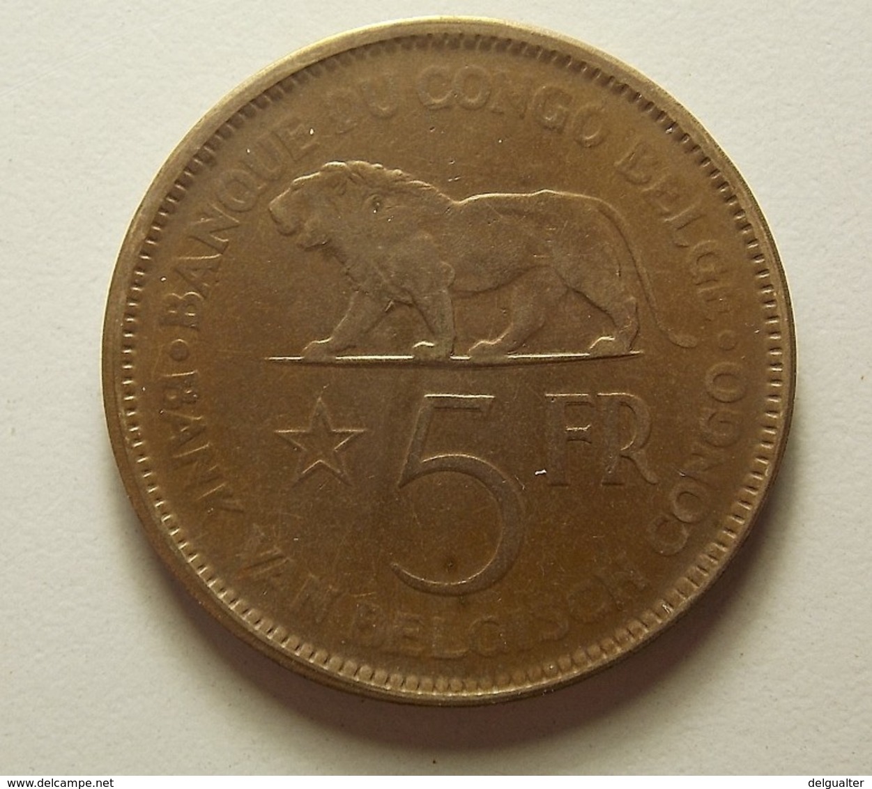 Belgian Congo 5 Francs 1936 - 1934-1945: Leopold III