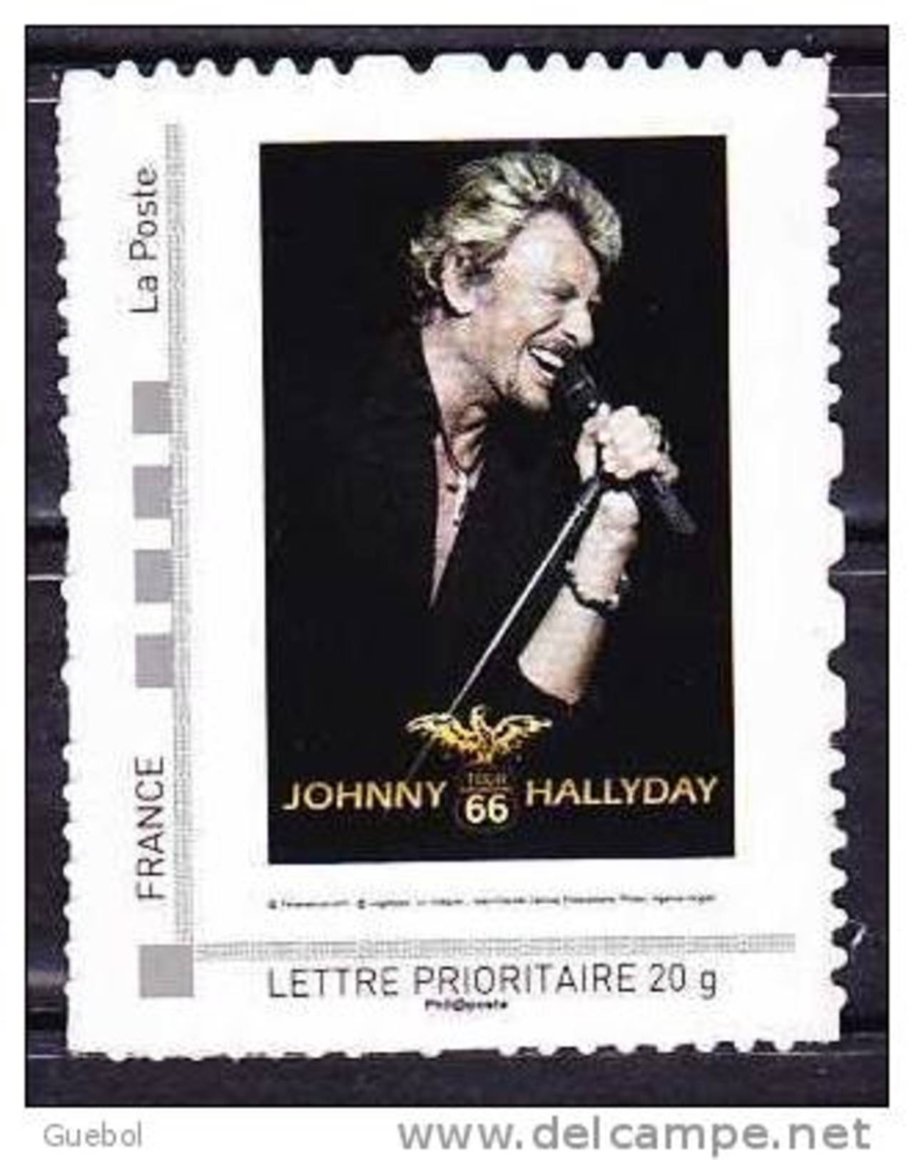 France Mon Timbre à Moi N° 13 ** Personnalisé - Lettre Prioritaire , Johnny Hallyday - Bordure En Gris - Unused Stamps