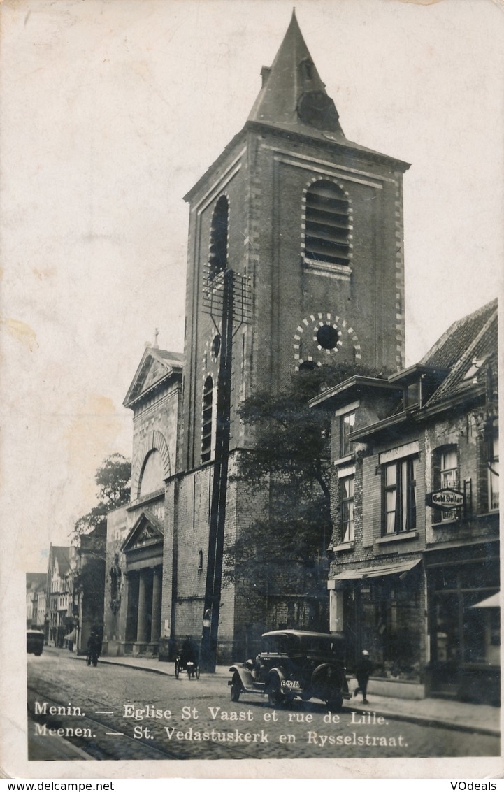 CPA - Belgique - Meenem - Menin - Eglise St Vaast Et Rue De Lille - Menen