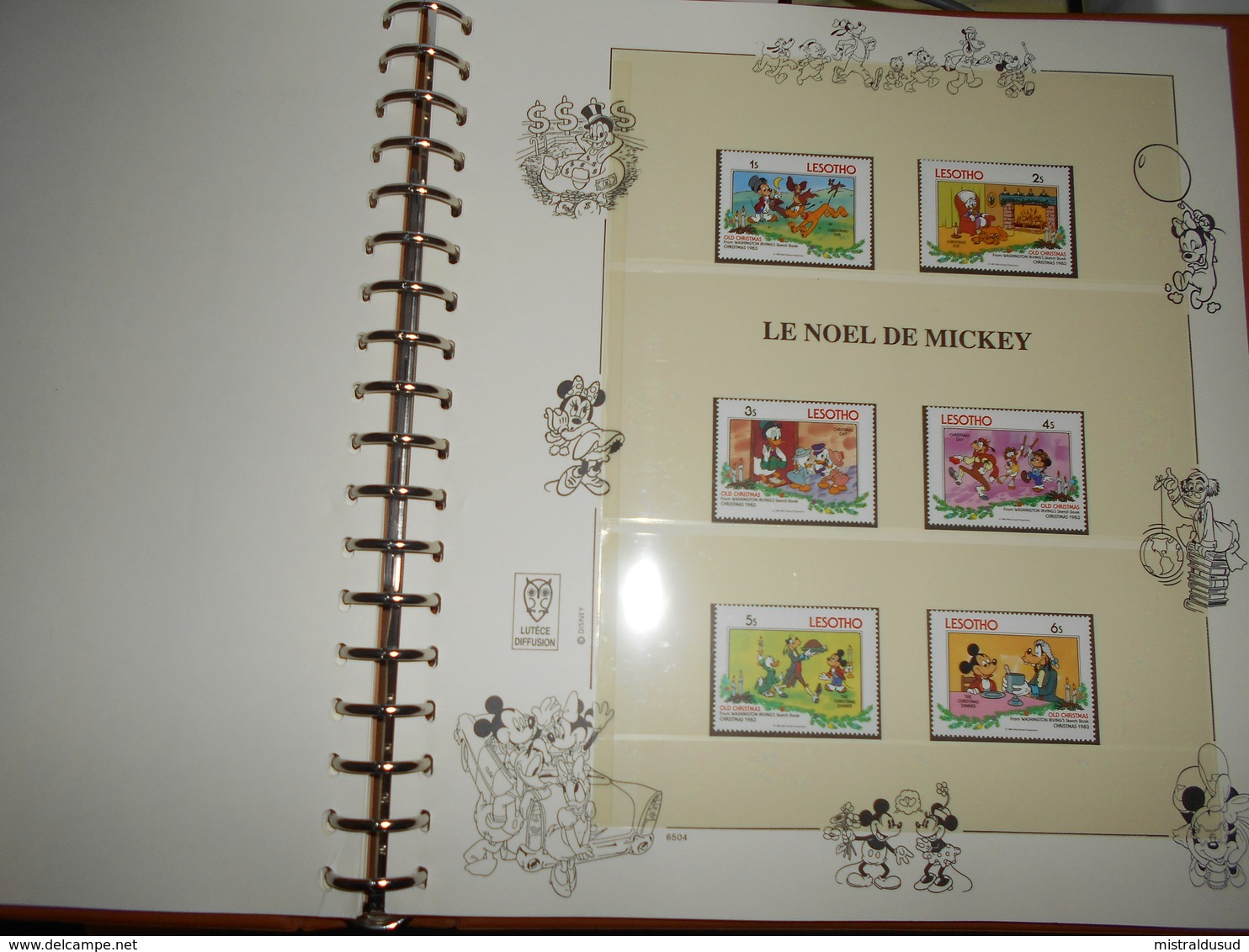 Collection , Disney 200 Timbres Neuf Vendu Avec Pages Et Reliure Lindner  Voir Tout Les Scans ( Poids Environ 2 Kg ) - Collections (en Albums)