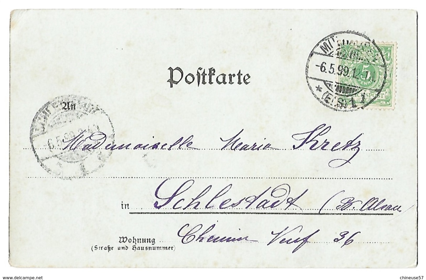 Gruss Aus Mulhausen Mulhouse Datée Timbrée De 1899 - Mulhouse