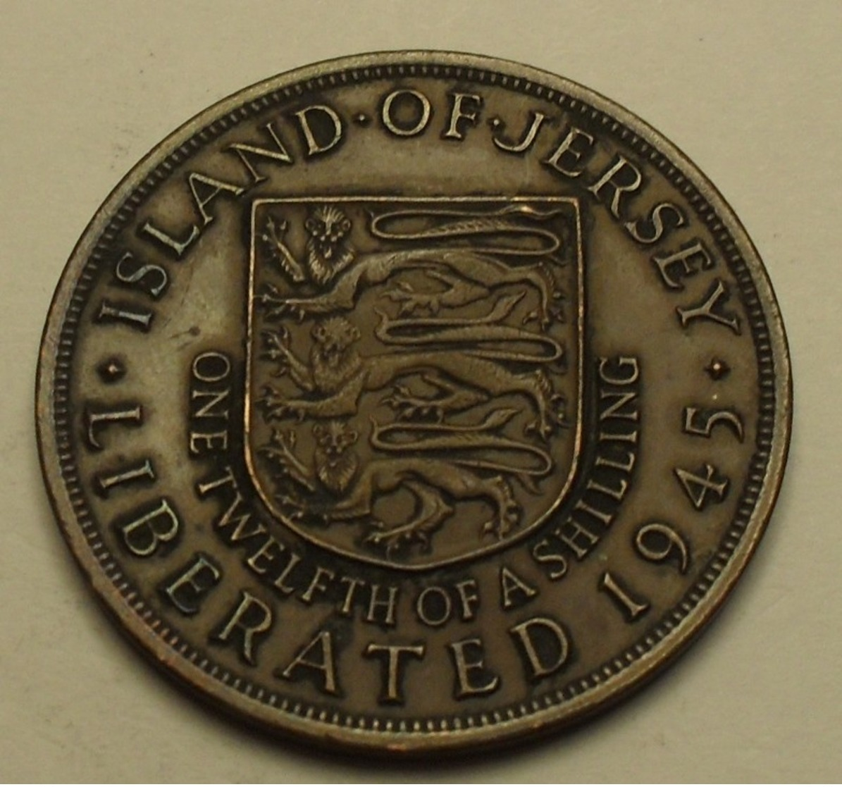 1954 ND - Jersey - 1/12 Of SHILLING, Elizabeth II, Anniv. Libération Jersey 1945, KM 20 - Jersey