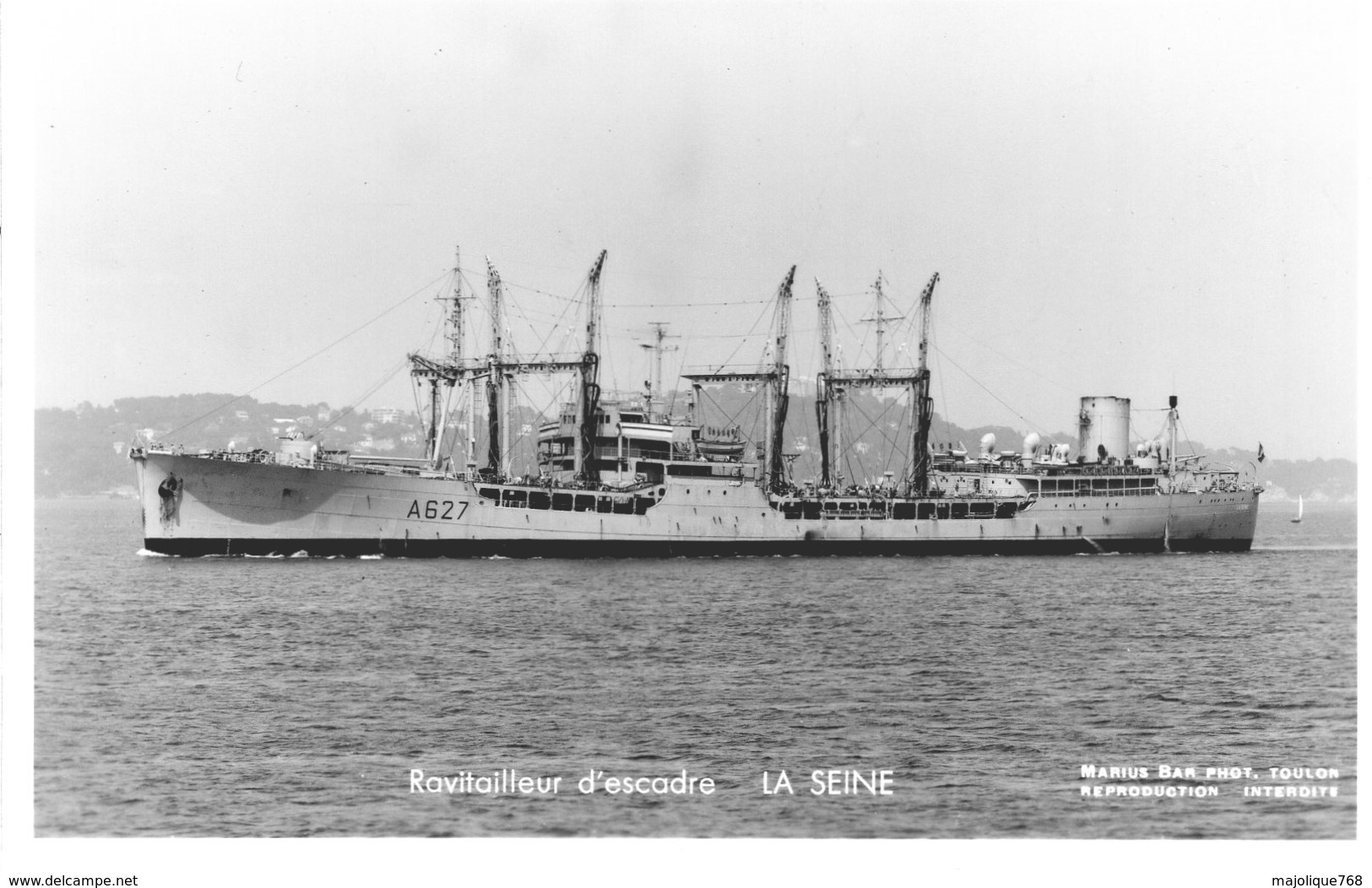 Cpsm Photo Du Bateau Ravitailleur D'escadre La Seine - Photographie De Marius Bar De Toulon - Pétroliers