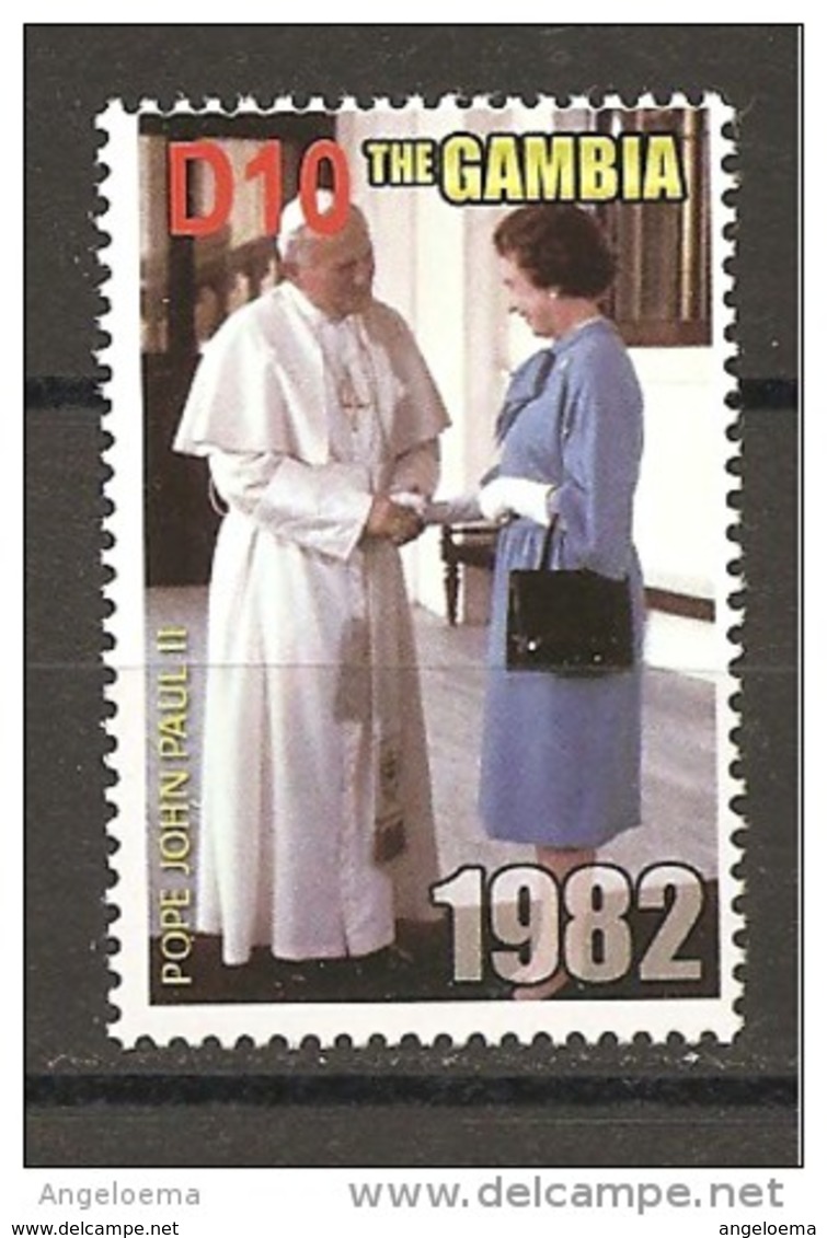 GAMBIA - 2005 Papa GIOVANNI PAOLO II Incontro Con La Regina ELISABETTA II Nuovo** MNH - Popes