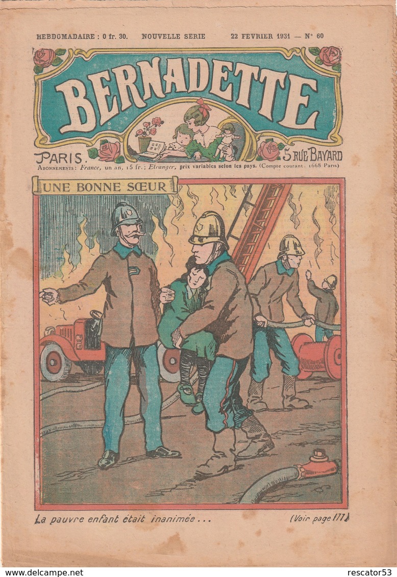 Rare Revue Bernadette N°60 Du  22 Février 1931 - Bernadette