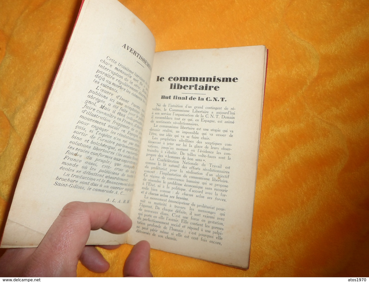 PETIT LIVRE DE 40 PAGES LE COMMUNISME LIBERTAIRE ISAAC PUENTE..N°3 JUILLET 1934.. - 1901-1940