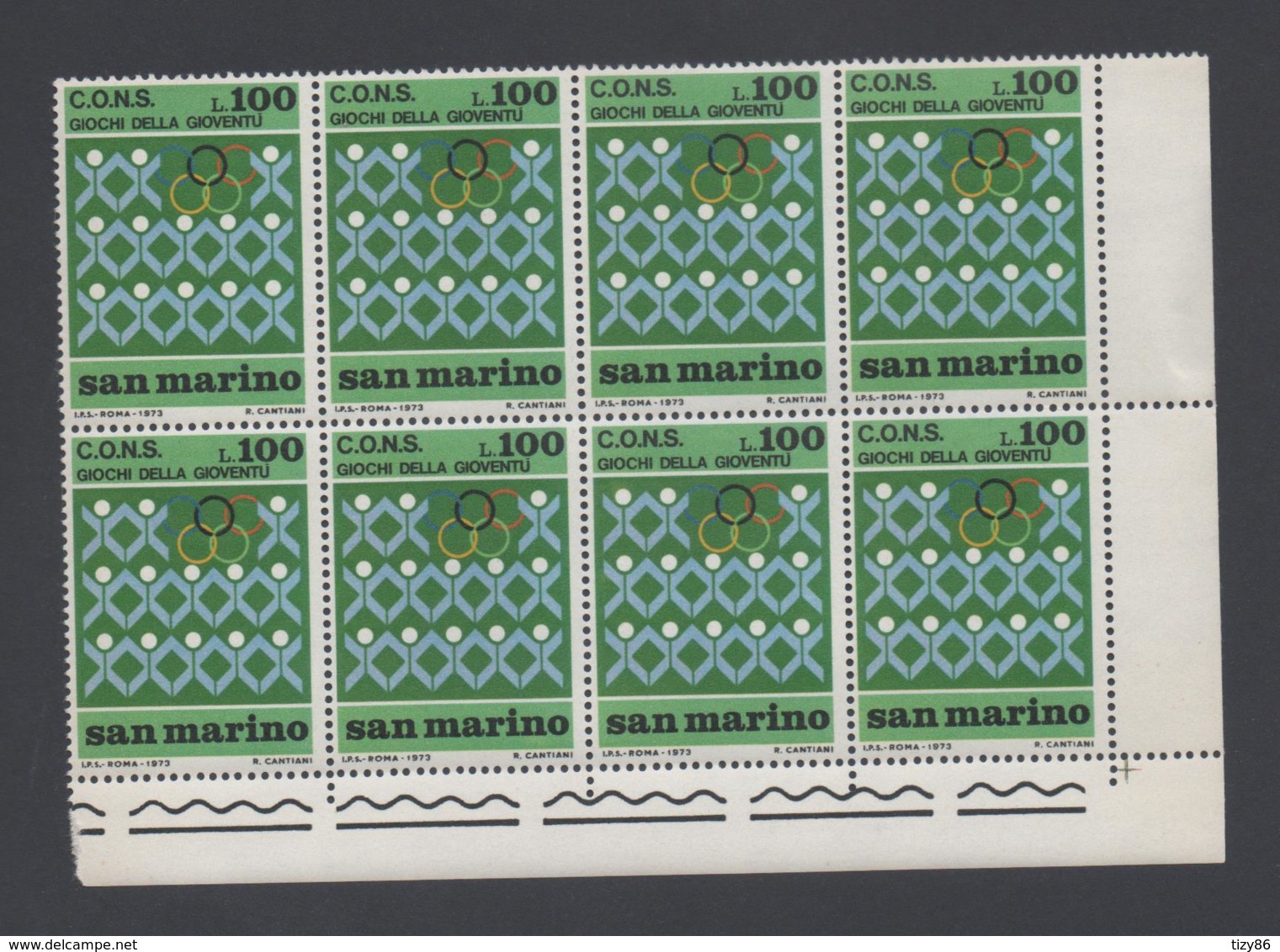 Francobolli S. Marino I.P.S. Roma Lire 100 (nuovi) - Giochi Della Gioventù - Unused Stamps