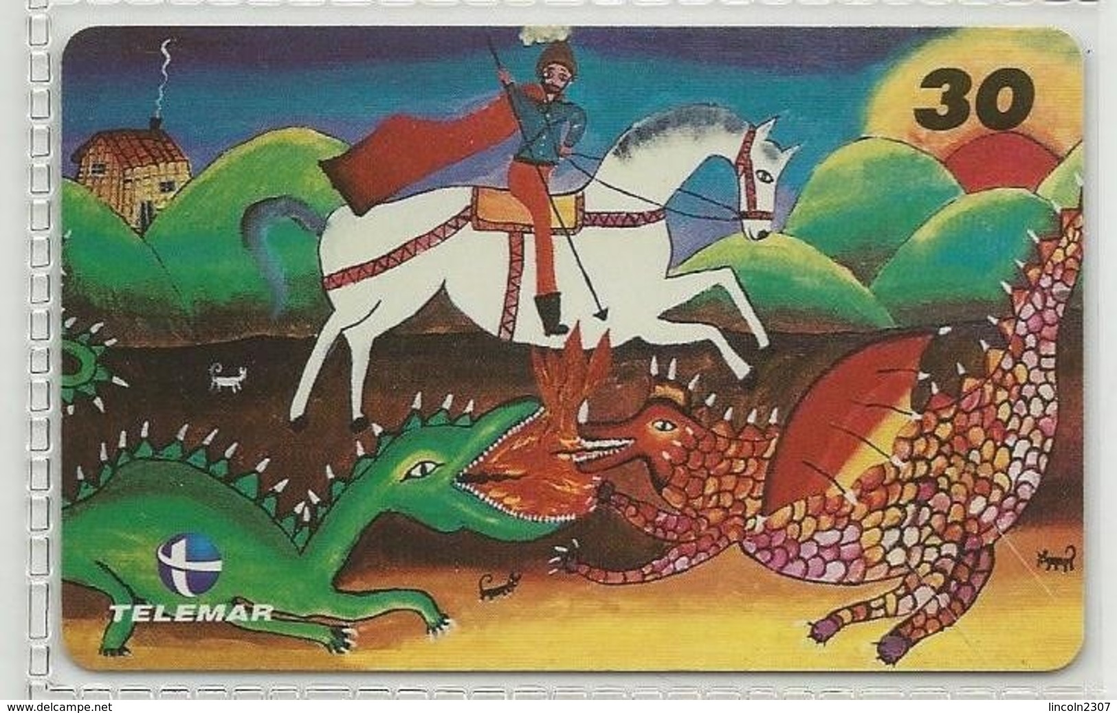 LSJP BRAZIL PHONECARD FOLKLORE SAINT JORGE DRAGON TELEMAR - Brésil