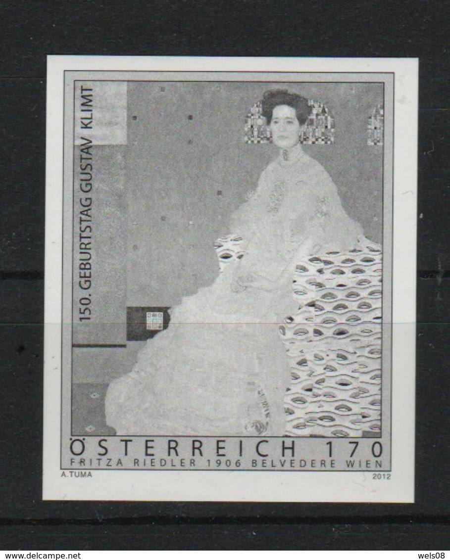 Österreich 2012: Schwarzdruck "Gustav Klimt" Postfrisch - Unused Stamps