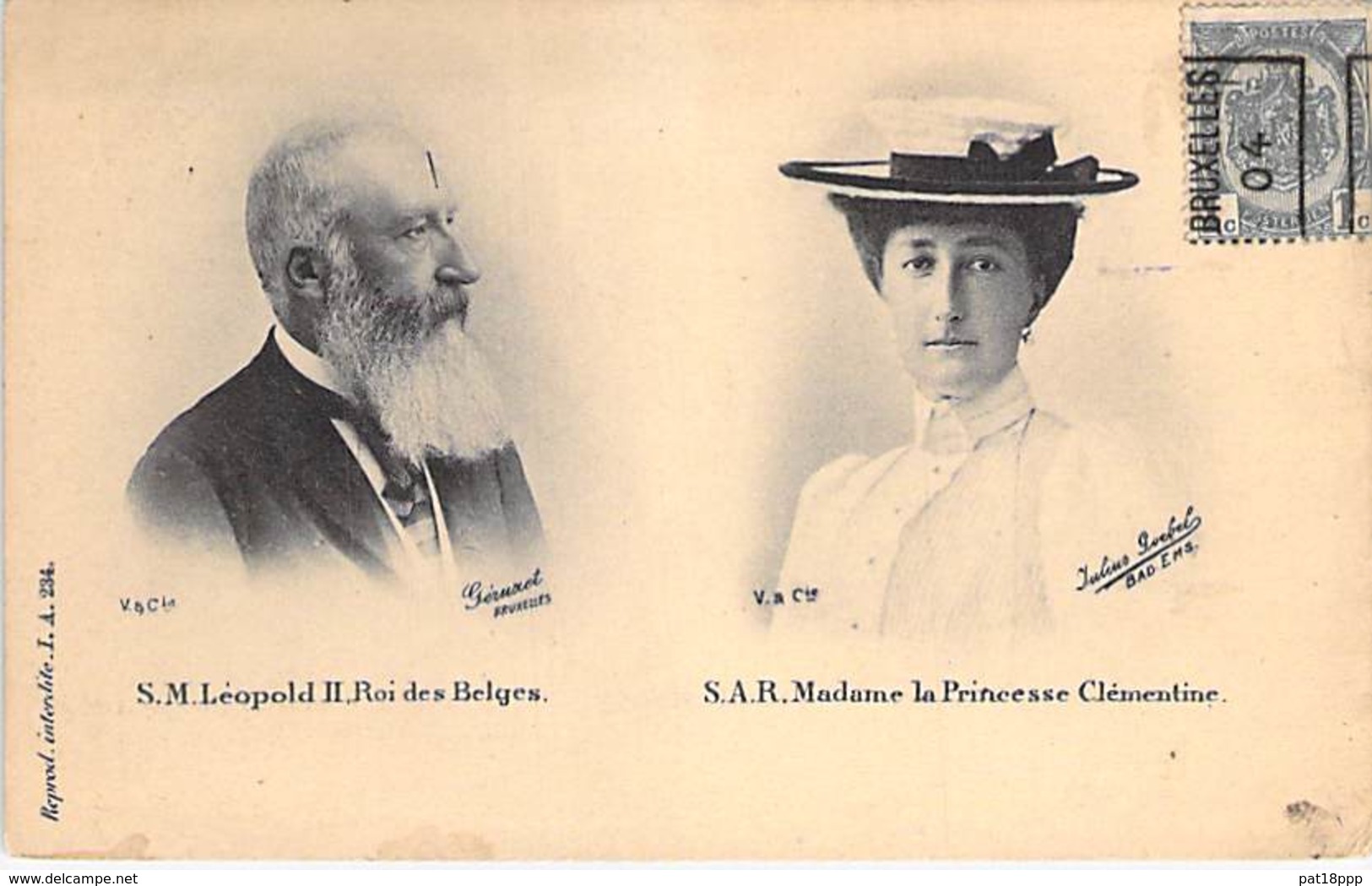 FAMILLES ROYALES Royal Families ( BELGIQUE ) S.M. LEOPOLD II Et S.A.R. La Princesse CLEMENTINE - CPA - - Familles Royales