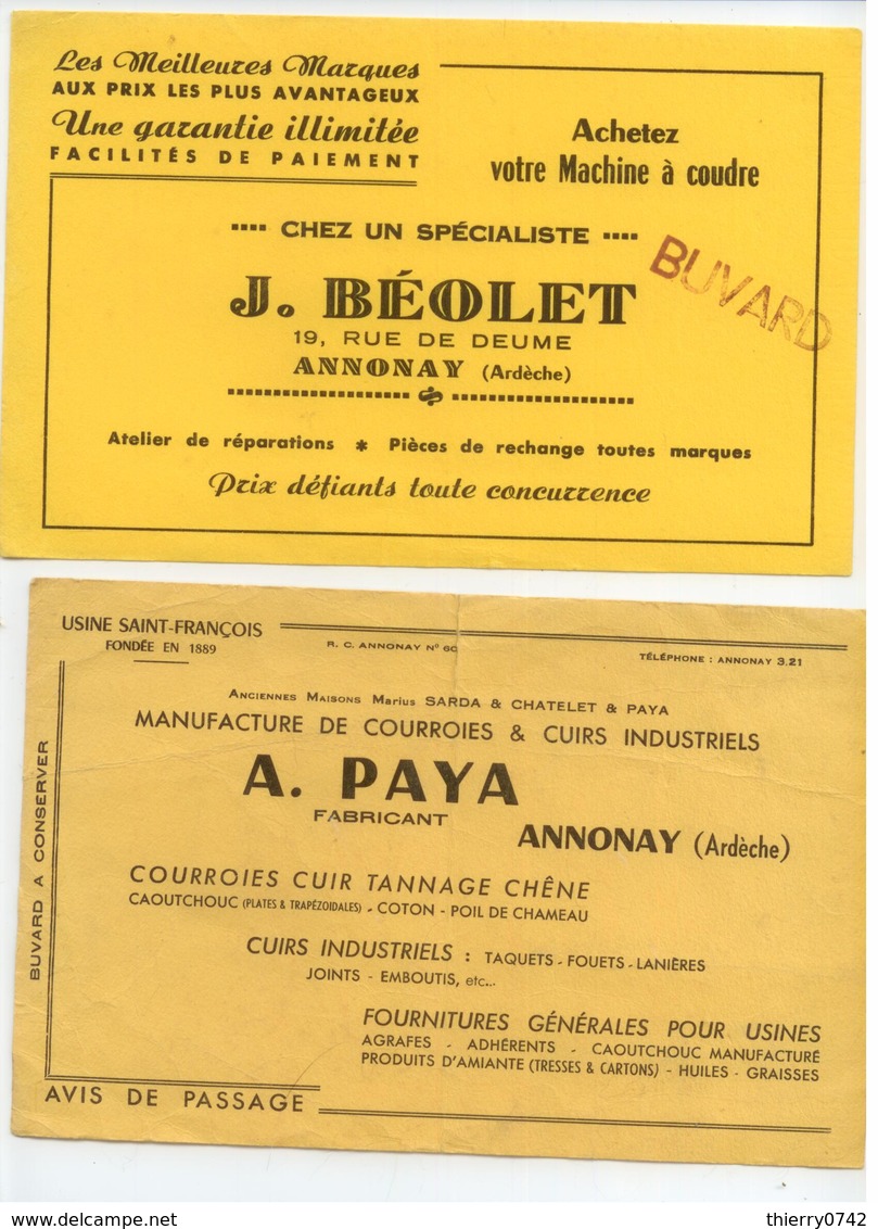 ANNONAY ARDECHE LOT 5 PUBLICITES BUVARD CEREAL PAYA BEOLET IMAGE CHROMO MARGIRIER CHAPEAUX AU MUGUET VOIR DETAILS - Advertising