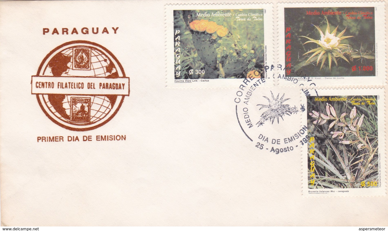 MEDIO AMBIENTE, CAMBIO CLIMATICO-FDC 1997 PARAGUAY - BLEUP - Milieubescherming & Klimaat