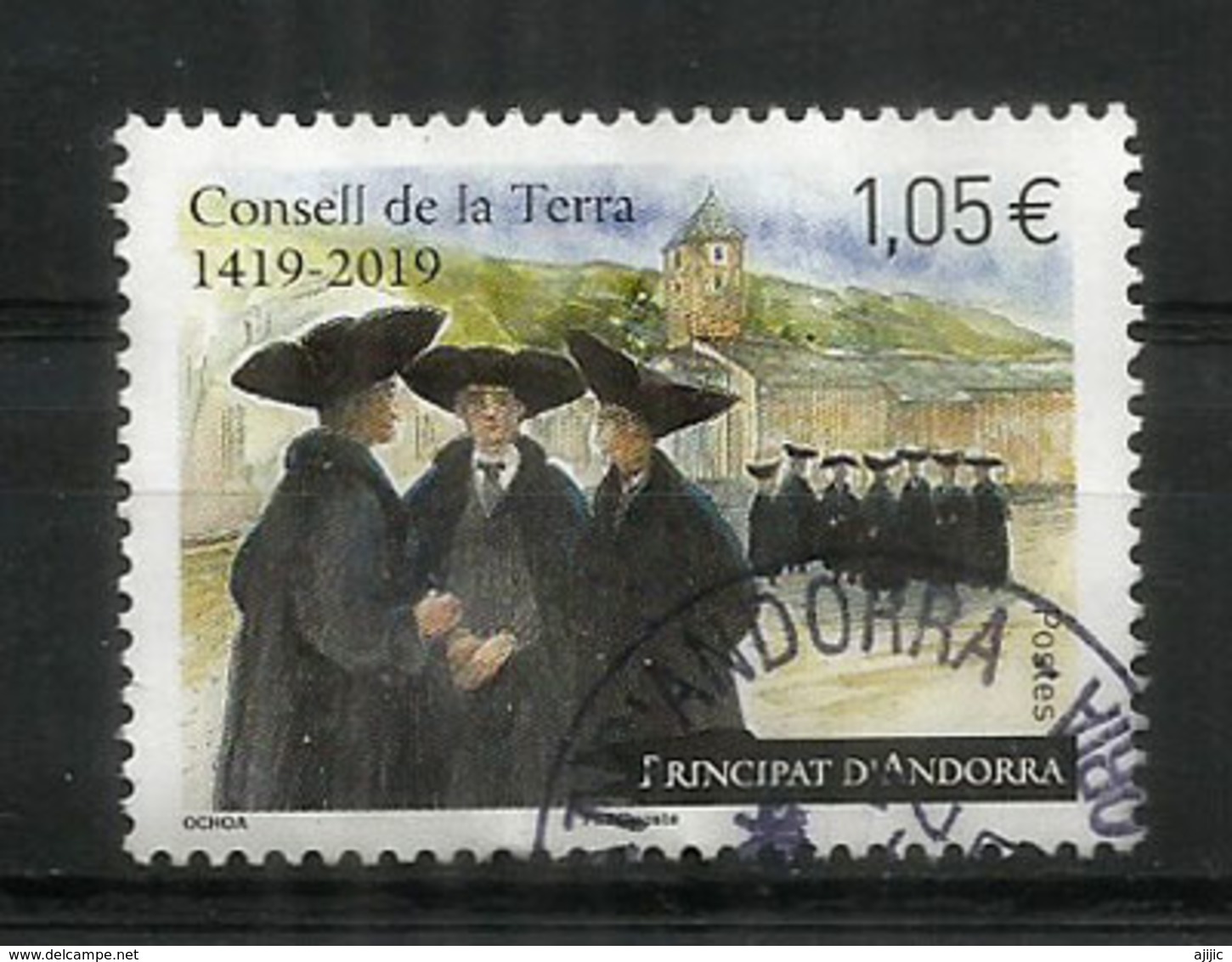 El Consell De La Terra Celebra 600 Anys (1419) !   Année 2019 , Oblitéré 1 ère Qualité - Usados