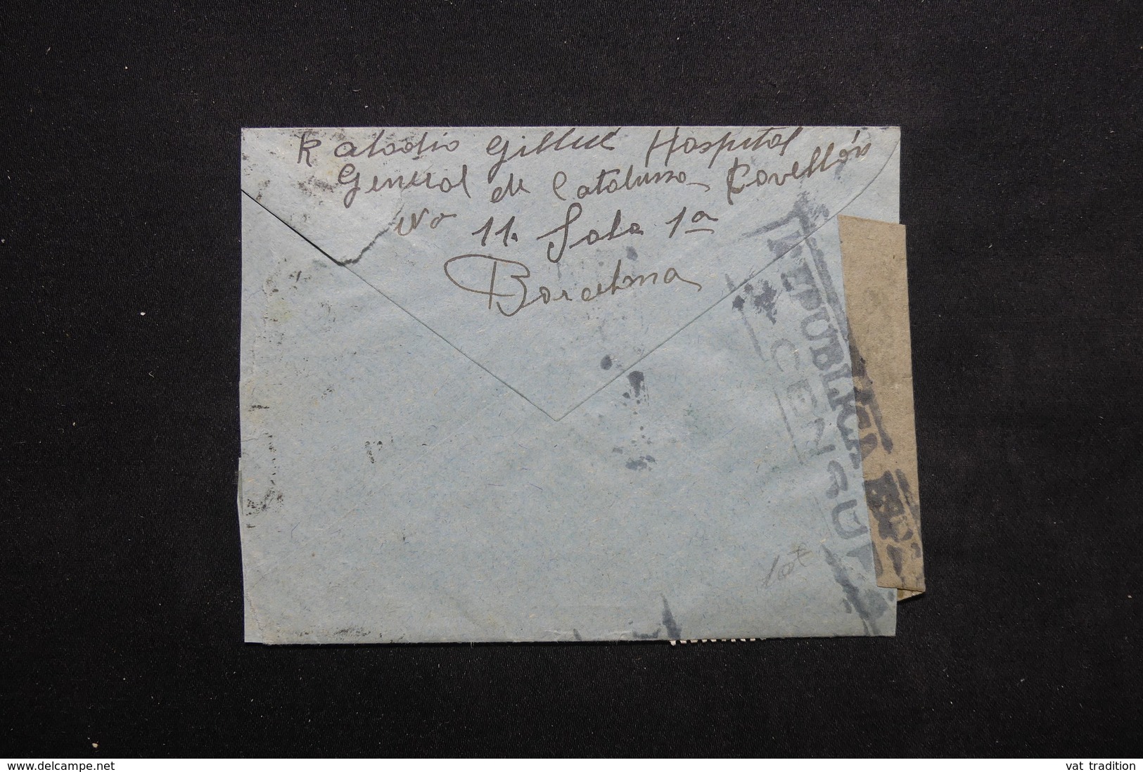 ESPAGNE - Enveloppe Avec Censure De Barcelone En 1938 Pour Paris , Affranchissement Plaisant - L 23667 - Republikanische Zensur