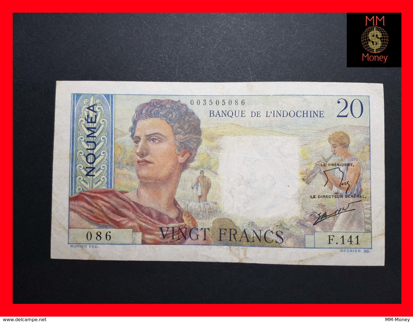 NEW CALEDONIA  NOUMEA 20 Francs 1951  P. 50  VF - Nouméa (Nuova Caledonia 1873-1985)