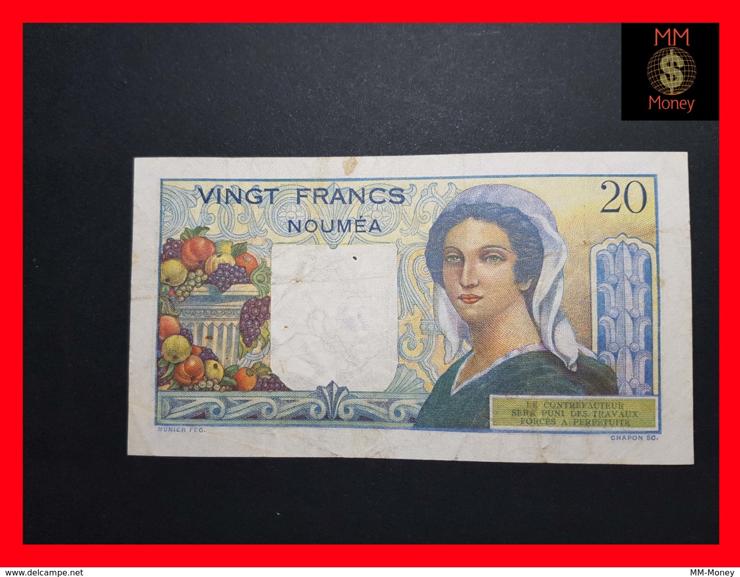 NEW CALEDONIA  NOUMEA 20 Francs 1951  P. 50  VF - Nouméa (Nieuw-Caledonië 1873-1985)