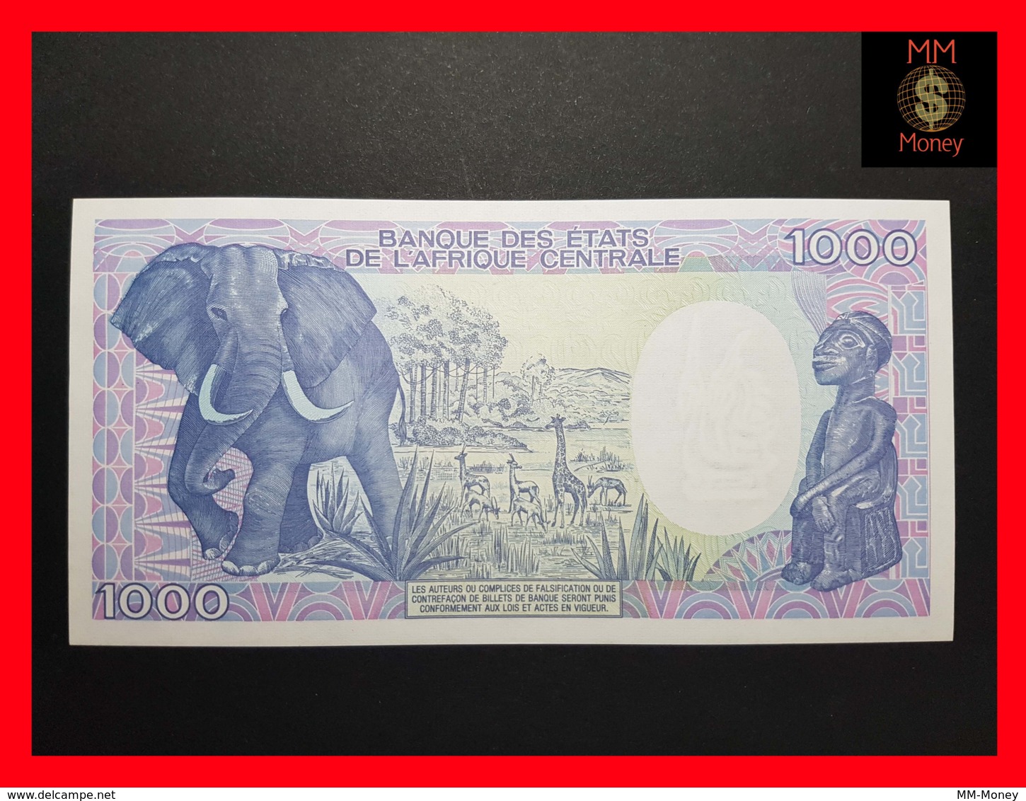 GABON 1.000 Francs  1.1.1990  P. 10 A  UNC - Gabon