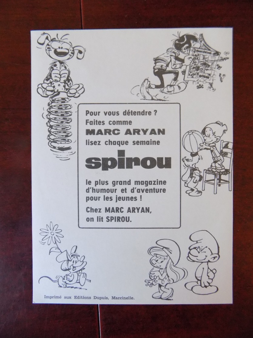 Photographie Marc Aryan Signée - Verso Editions Dupuis Spirou - Photo Breydel - Célébrités
