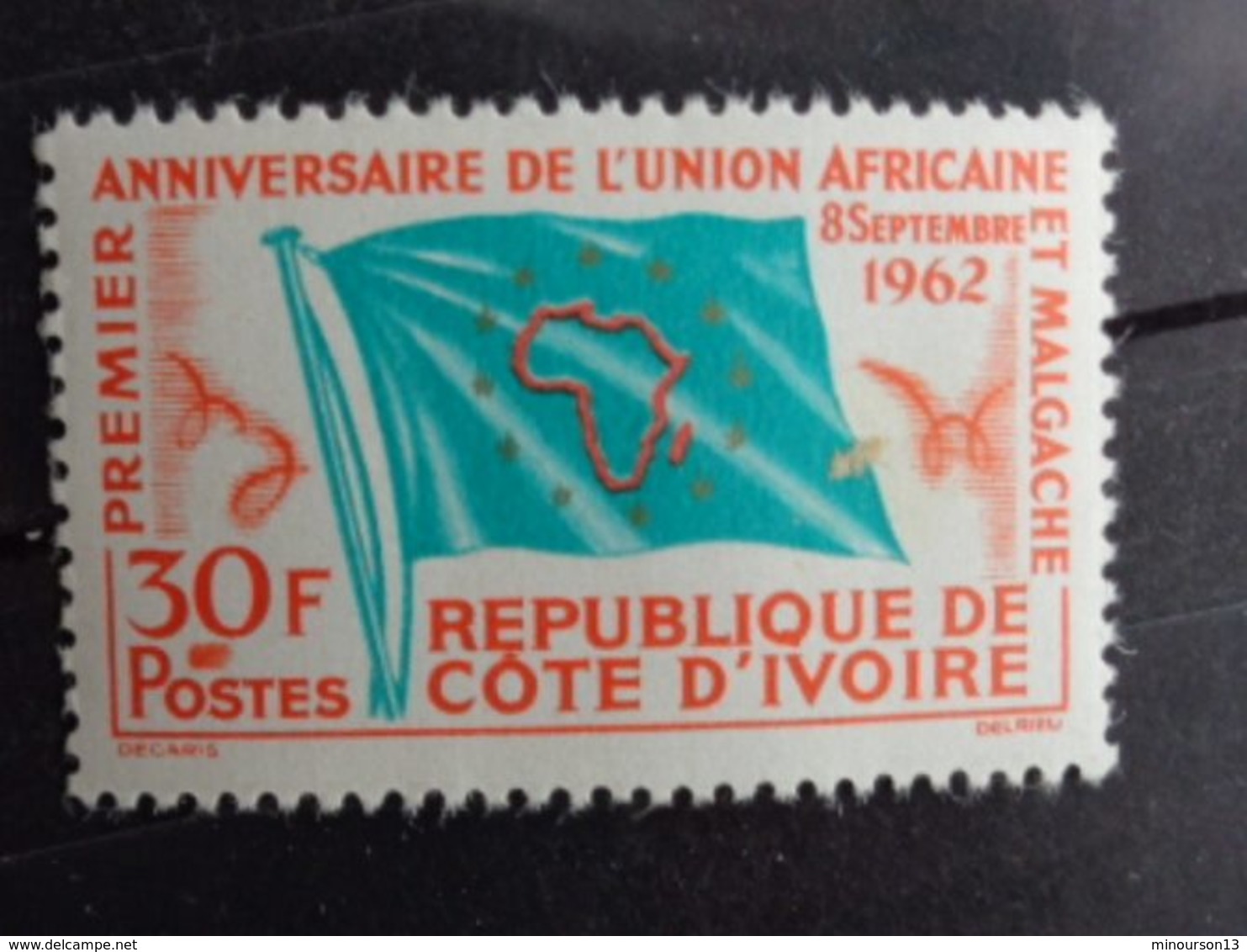 COTE D'IVOIRE 1962 Y&T N° 207 ** - ANNIV. DE L'UNION AFRICAINE ET MALGACHE - Côte D'Ivoire (1960-...)