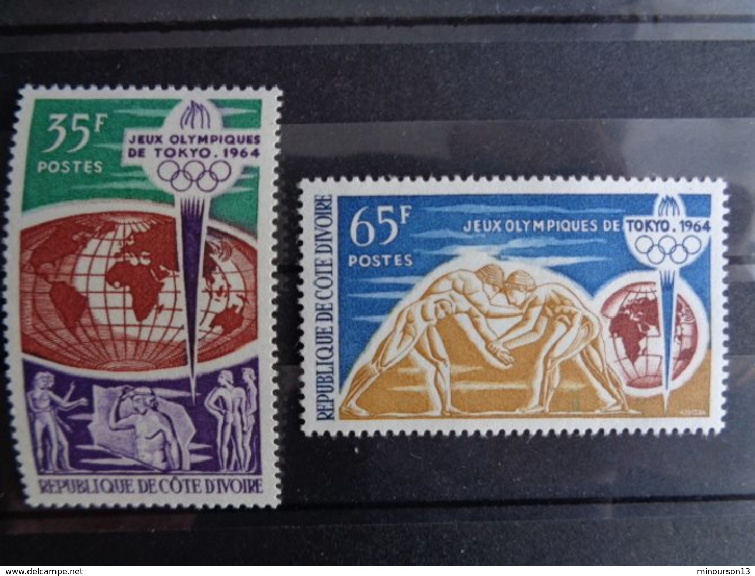 COTE D'IVOIRE 1964 Y&T N° 225 & 226 ** - JEUX OLYMPIQUES DE TOKYO - Costa D'Avorio (1960-...)