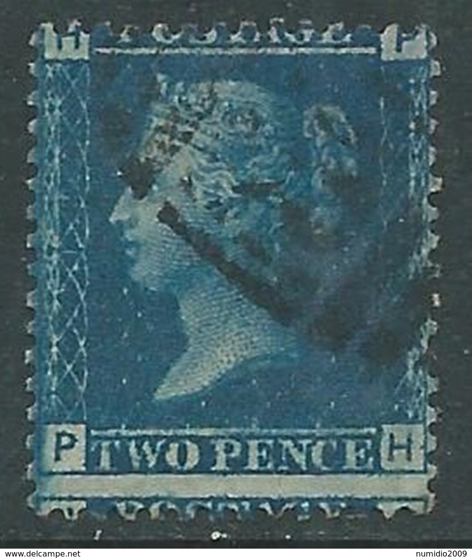 1858-79 GREAT BRITAIN USED SG 45 2d PLATE 12 (PH) - F24-4 - Gebraucht