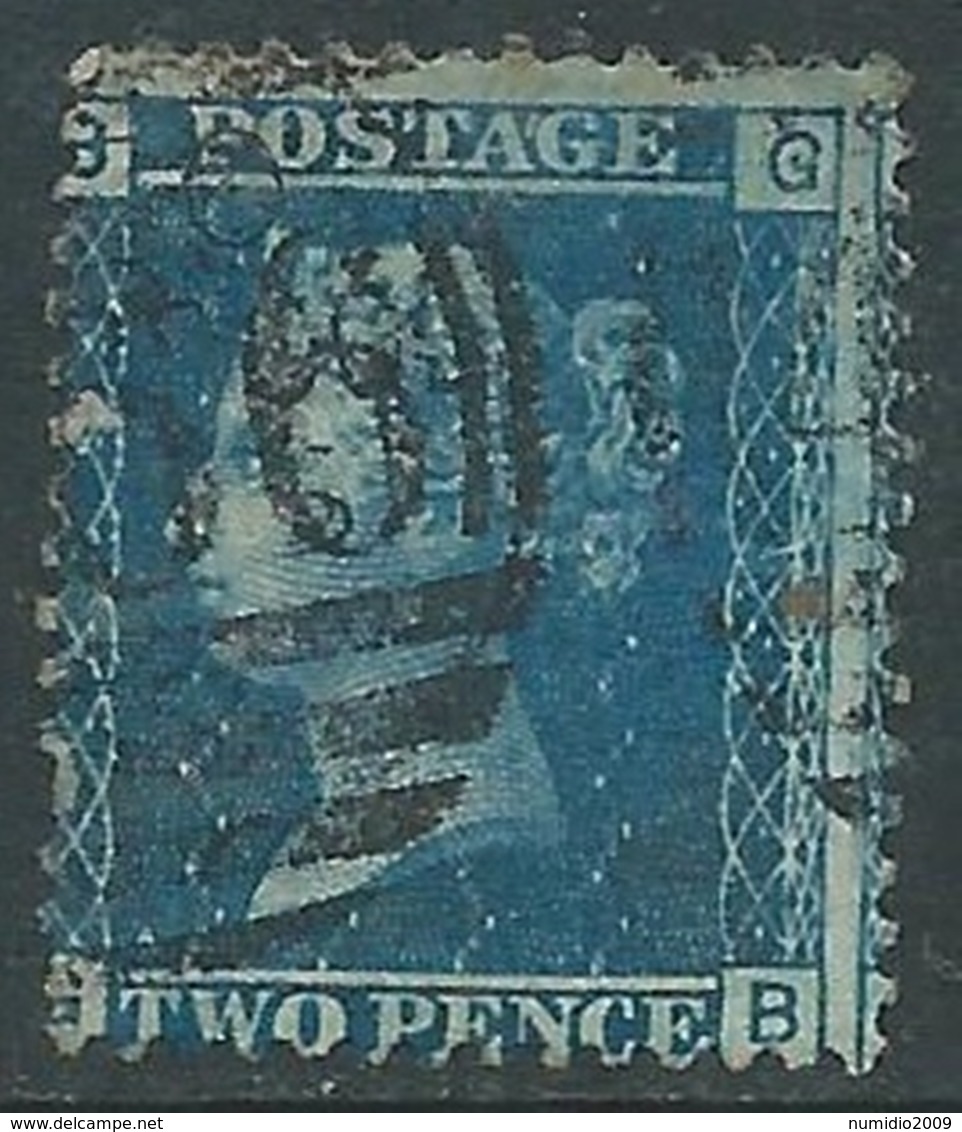 1858-79 GREAT BRITAIN USED SG 45 2d PLATE 8 (GB) - F24-3 - Oblitérés