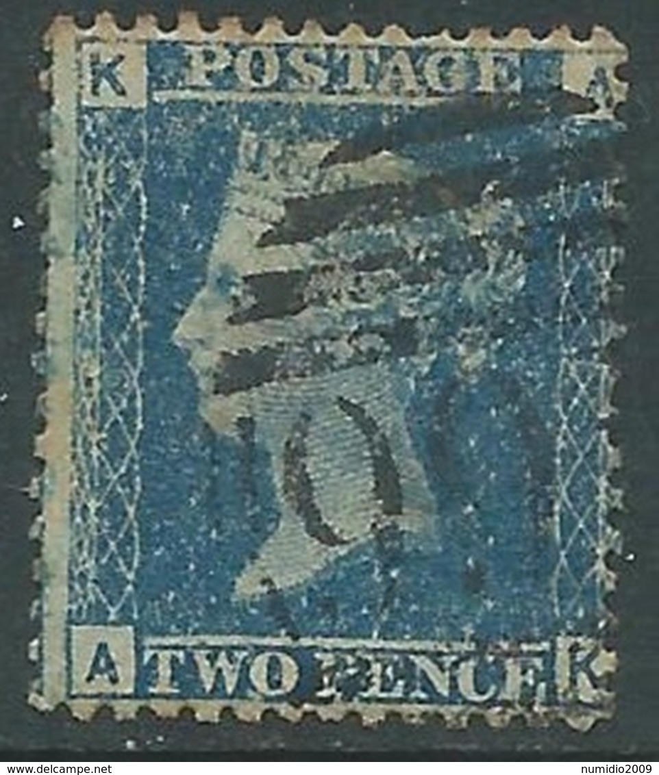 1858-79 GREAT BRITAIN USED SG 45 2d PLATE 9 (AK) - F24-3 - Used Stamps