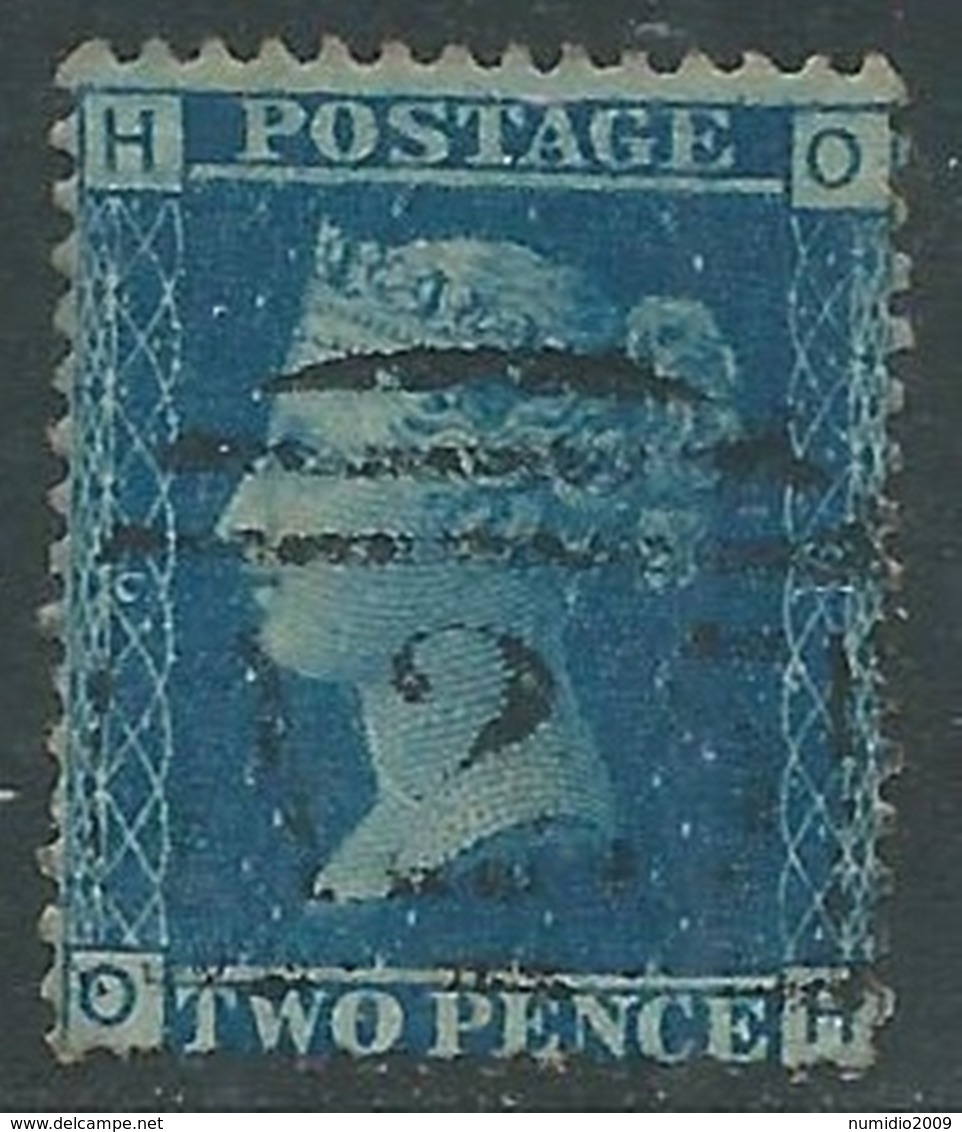 1858-79 GREAT BRITAIN USED SG 45 2d PLATE 9 (OH) - F24-3 - Usados