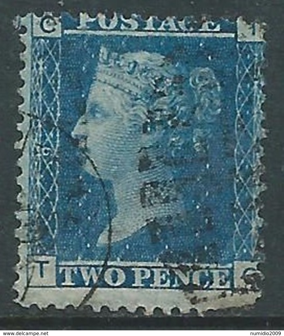 1858-79 GREAT BRITAIN USED SG 45 2d PLATE 9 (TC) - F24-4 - Usados