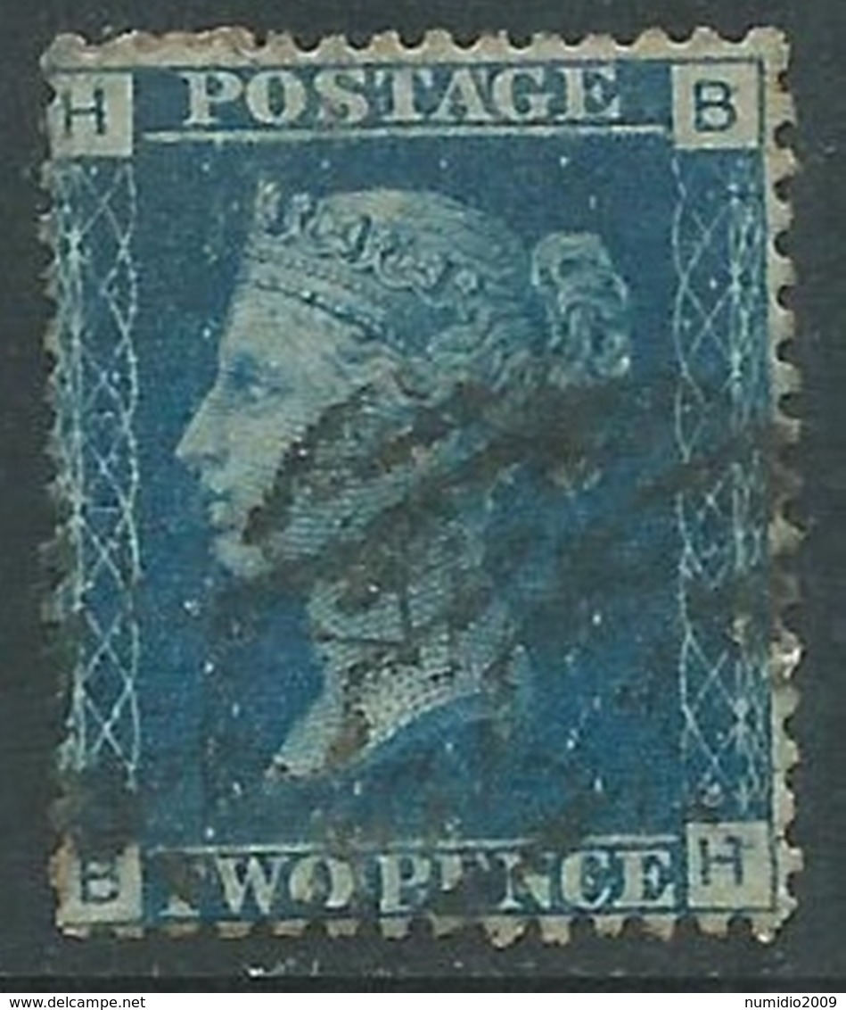 1858-79 GREAT BRITAIN USED SG 47 2d PLATE 13 (BH) - F24-5 - Oblitérés