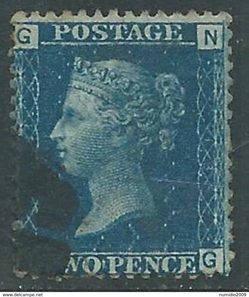 1858-79 GREAT BRITAIN USED SG 47 2d PLATE 13 (NG) - F24-5 - Usados