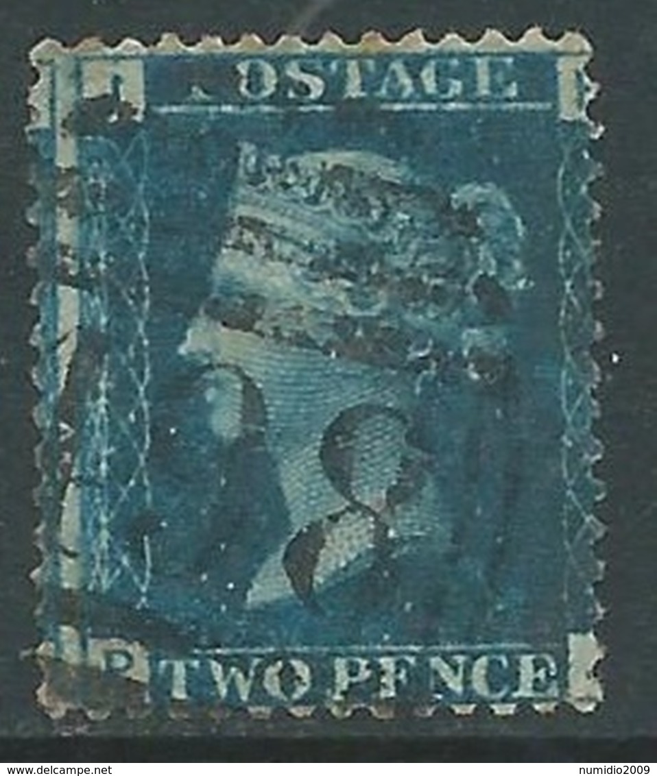 1858-79 GREAT BRITAIN USED SG 47 2d PLATE 13 (PL) - F24-4 - Usados