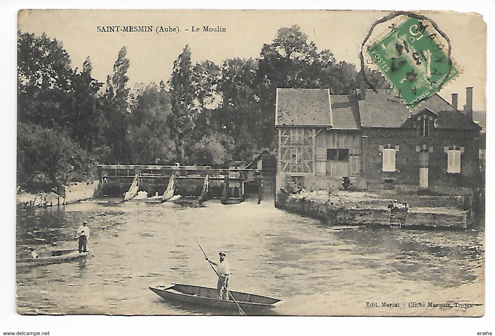 Saint MESMIN 1914 MOULIN Aube Près Méry Sur Seine Fontaine Les Grès Payns St Lyé Barberey Troyes En Champagne - Autres & Non Classés