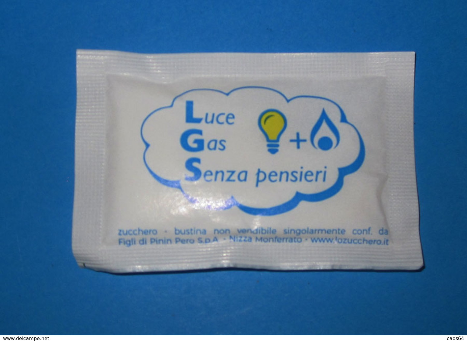 LIGURIA GAS SERVICE Acqui Terme (AL)  BUSTINA DI ZUCCHERO  PIENA - Zucchero (bustine)