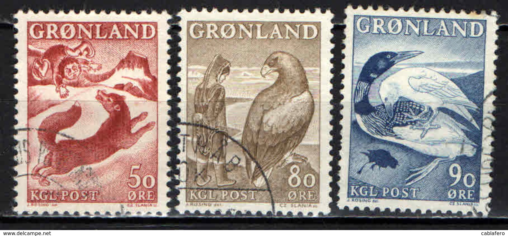 GROENLANDIA - 1966 - LEGGENDE GROENLANDESI - USATI - Usati