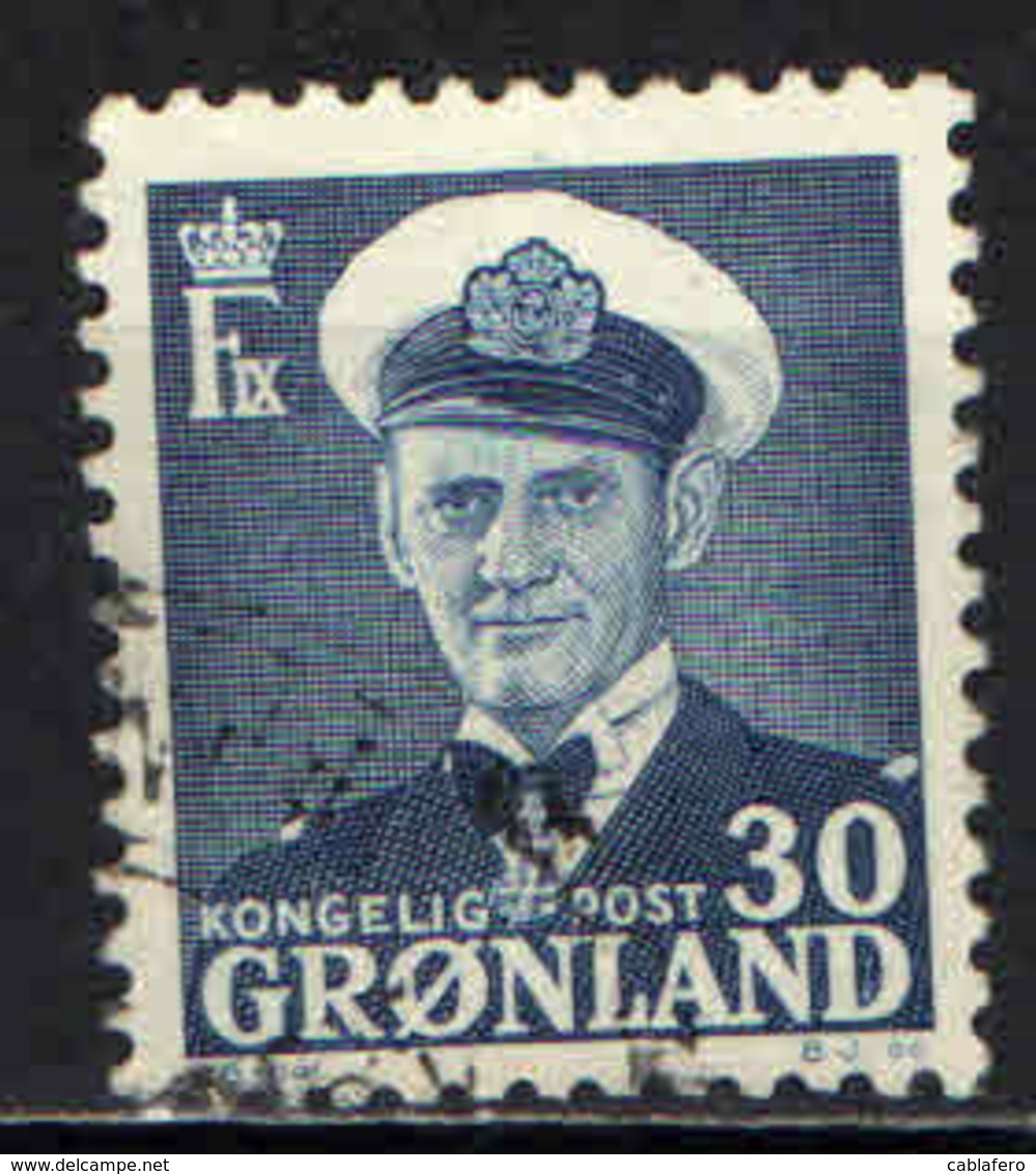 GROENLANDIA - 1953 - RE FEDEREICO IX - USATO - Used Stamps