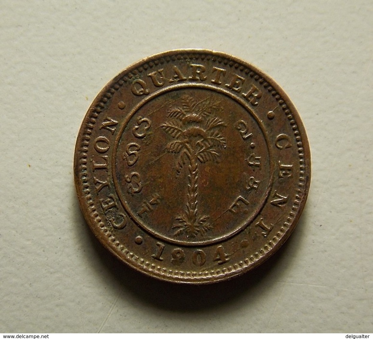 Ceylon 1/4 Cent 1904 - Sri Lanka