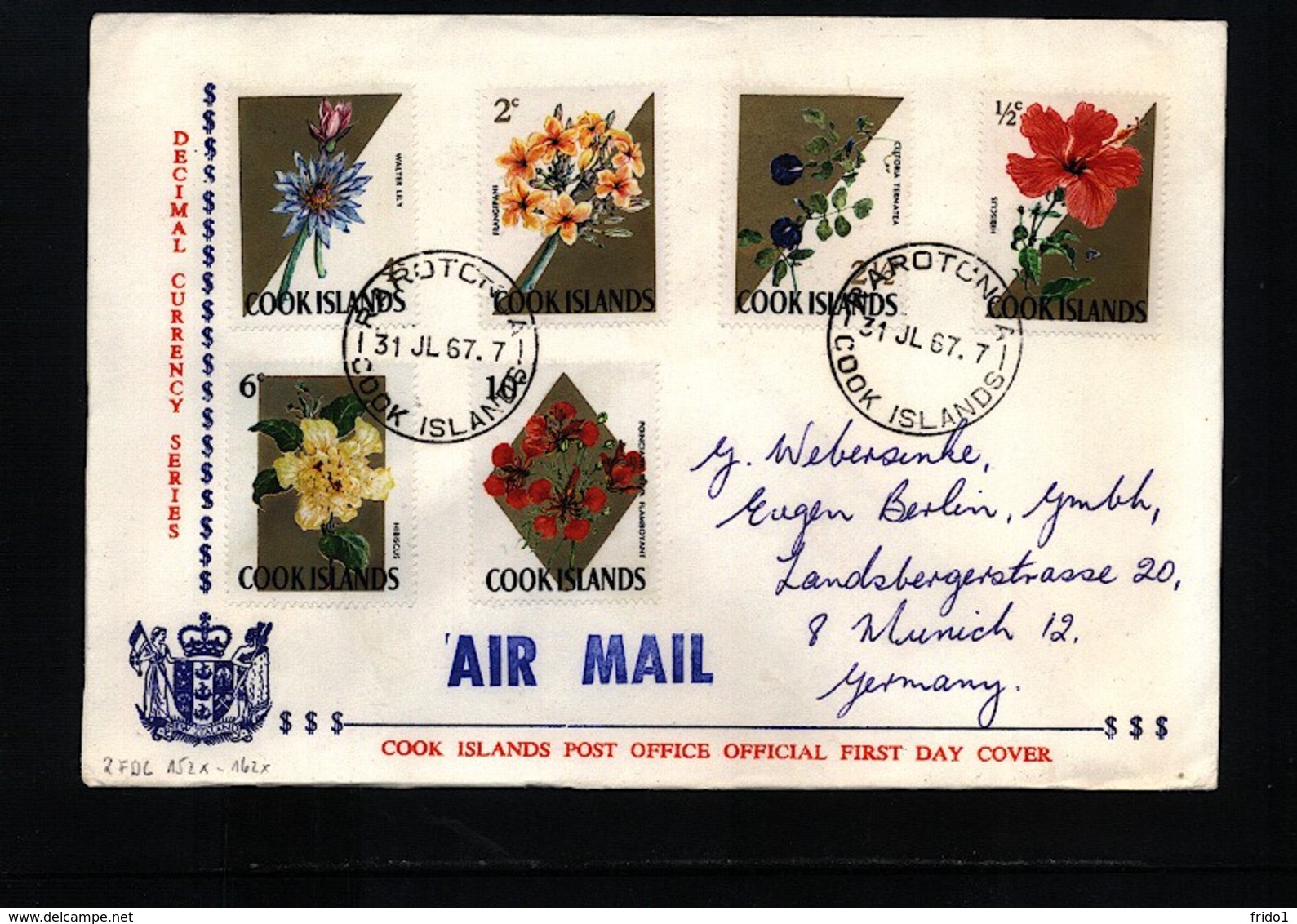 Cook Islands 1967 Interesting Airmail Letter FDC - Cookinseln