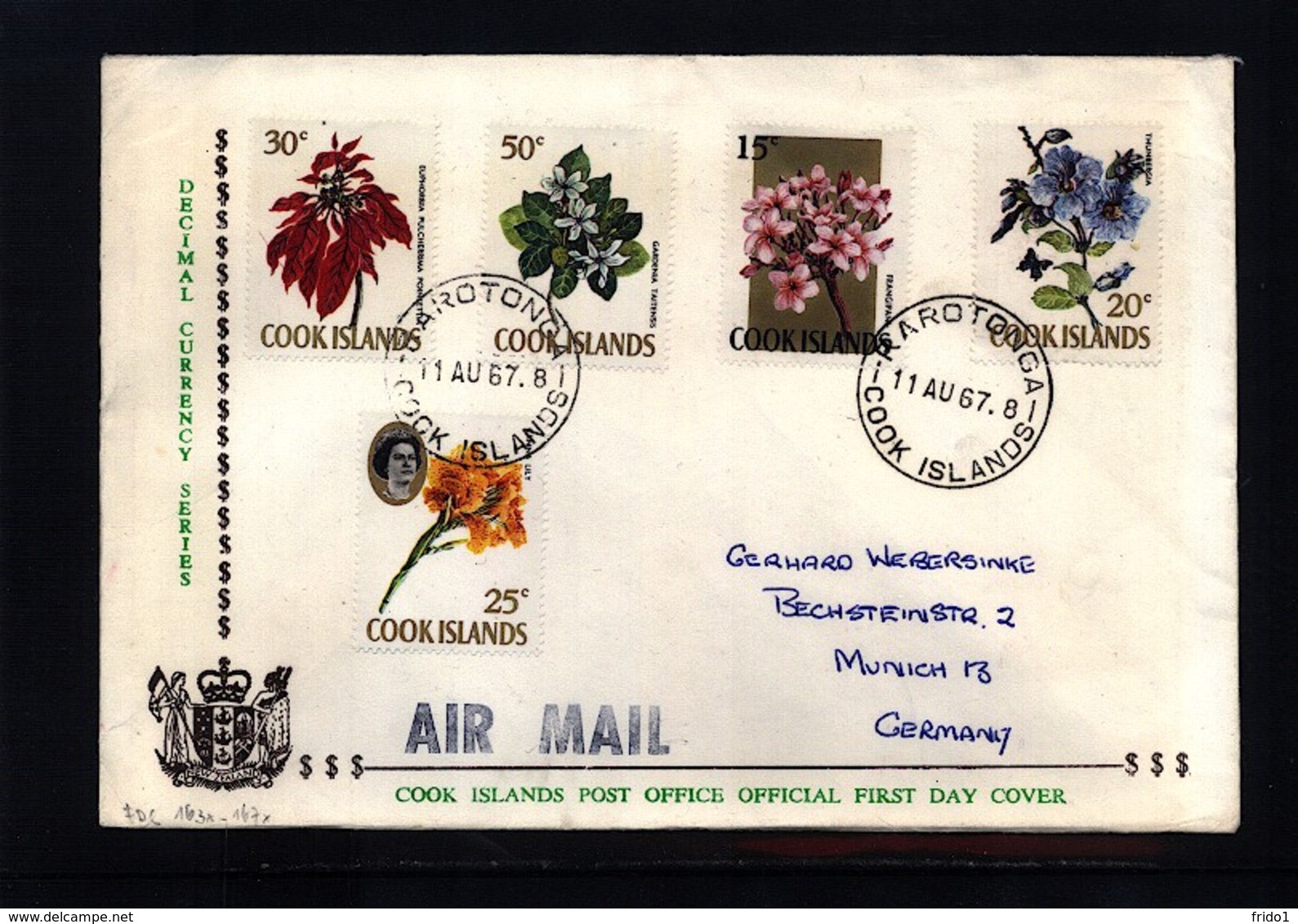 Cook Islands 1967 Interesting Airmail Letter FDC - Cookinseln