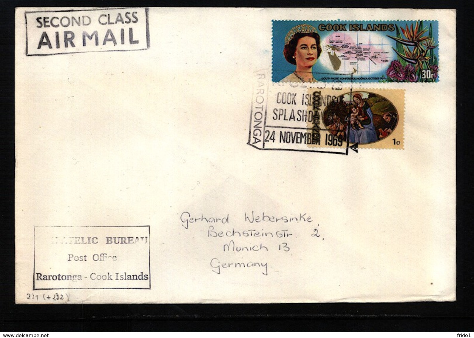 Cook Islands 1969 Space / Raumfahrt Apollo 12 Splashdown Interesting Airmail  Letter - Oceania