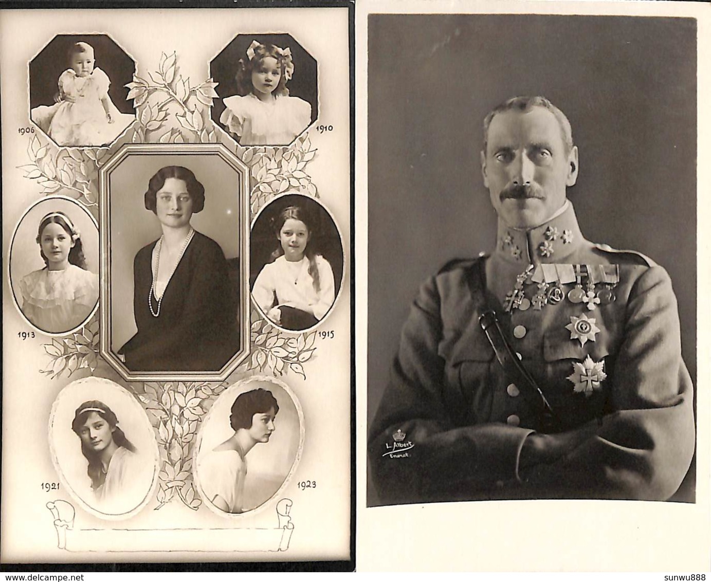 Famille Royale - Lot 2 Cartes - Familles Royales