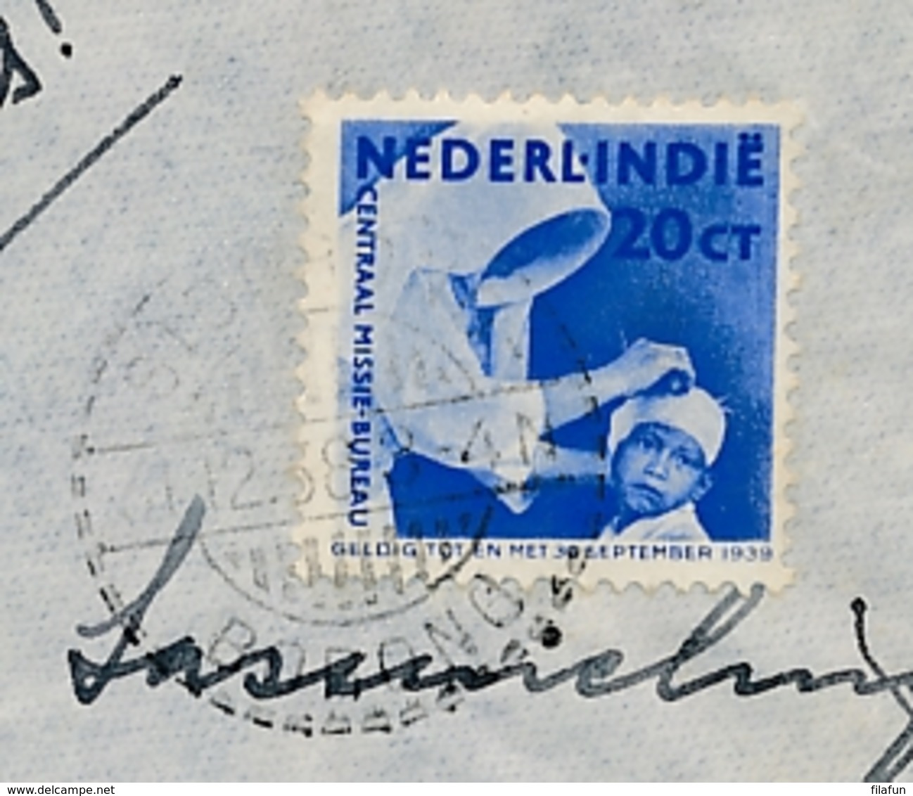 Nederlands Indië - 1938 - 20 Cent Leger Des Heils, Enkelfrankering Van LB SIBORONGBORONG Naar Bergeijk / Nederland - India Holandeses