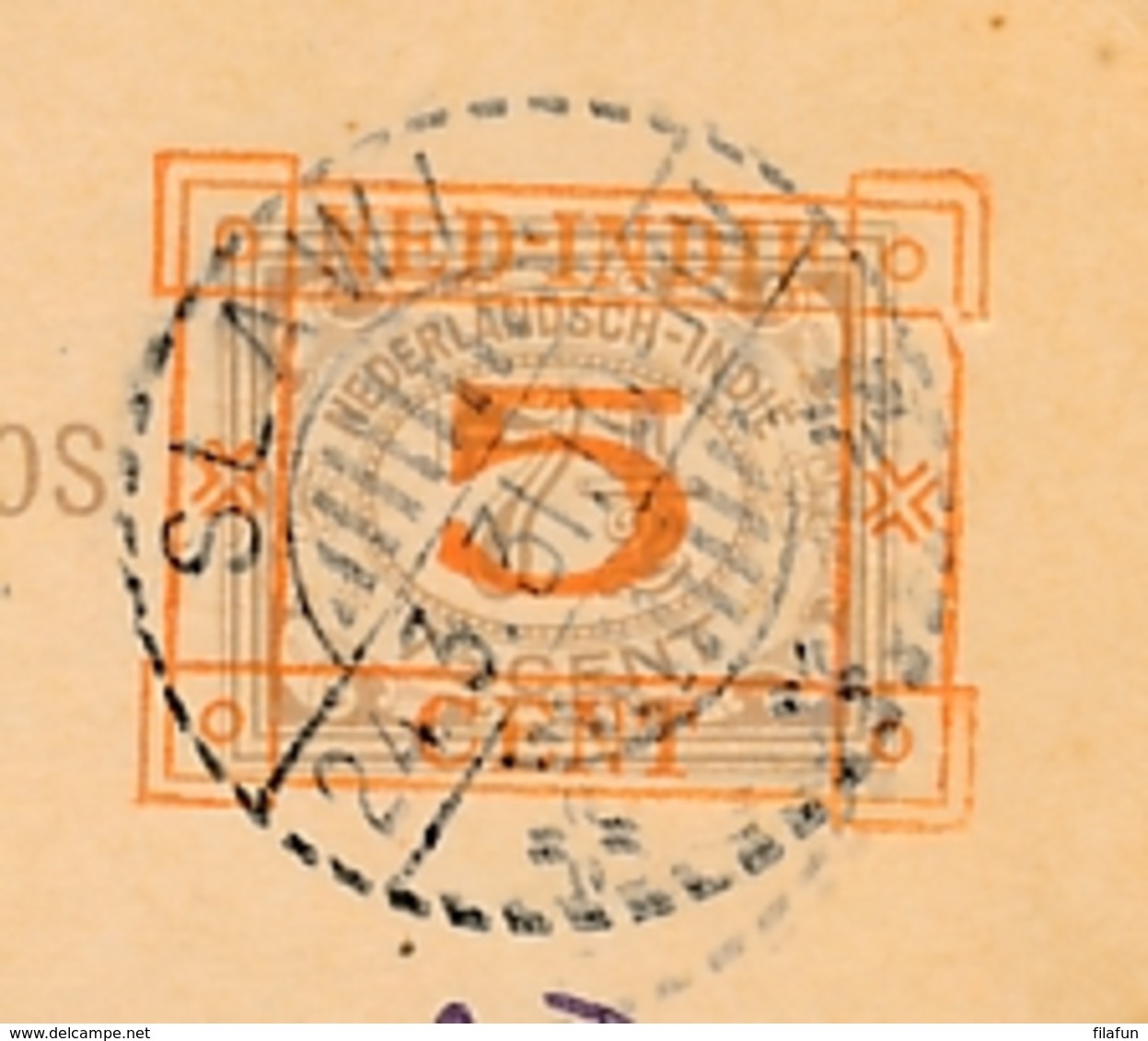 Nederlands Indië - 1931 - 5 Cent Opdruk, Briefkaart G44 Van LB SLAWI Naar LB Tegal - Nederlands-Indië