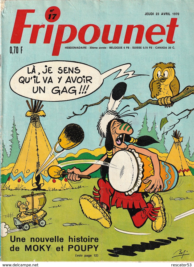 Rare Revue Fripounet N°17 Du 23 Avril 1970 - Fripounet