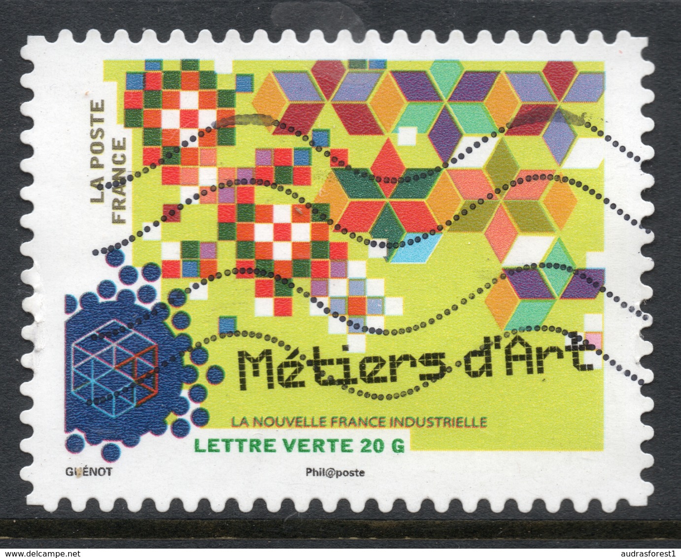 2014 Métiers D'art: Valeur Faciale 0,61 € Timbre Oblitéré De FRANCE La Nouvelle France Industrielle - Oblitérés