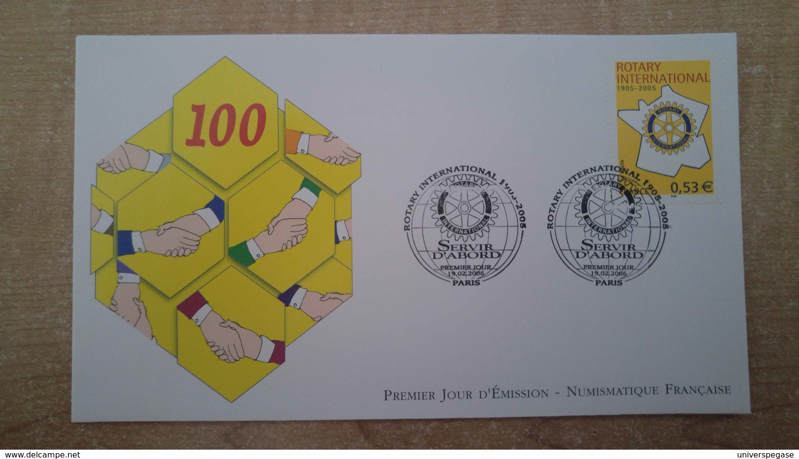 FDC - N°3750 -  Rotary International 1905-2005 Le Timbre à Gomme Classique - 2000-2009