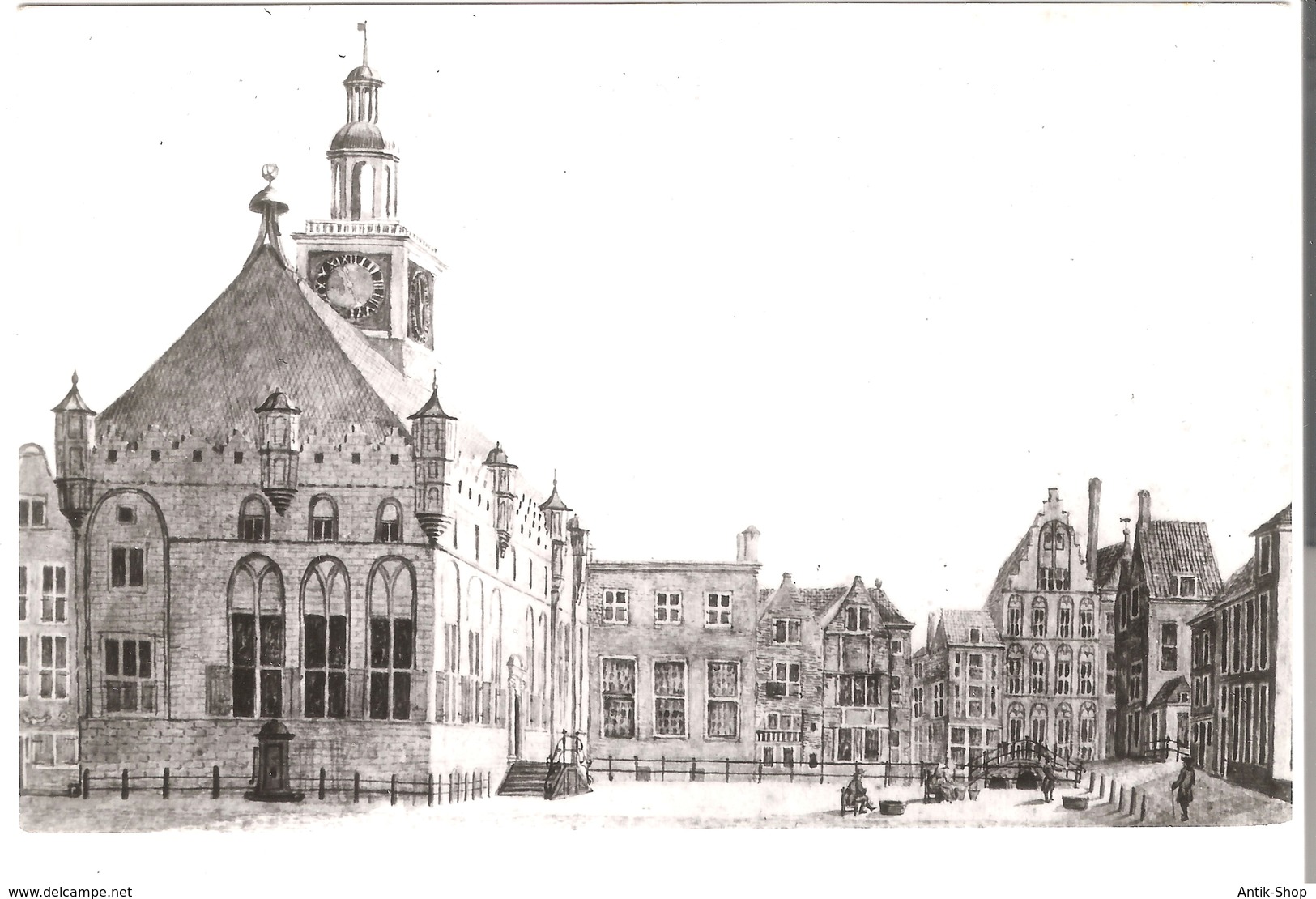 Dordrecht - Stadhuis-Lombardbrug - Tekening J. Hoolaart -  1776  (AK3276) - Dordrecht