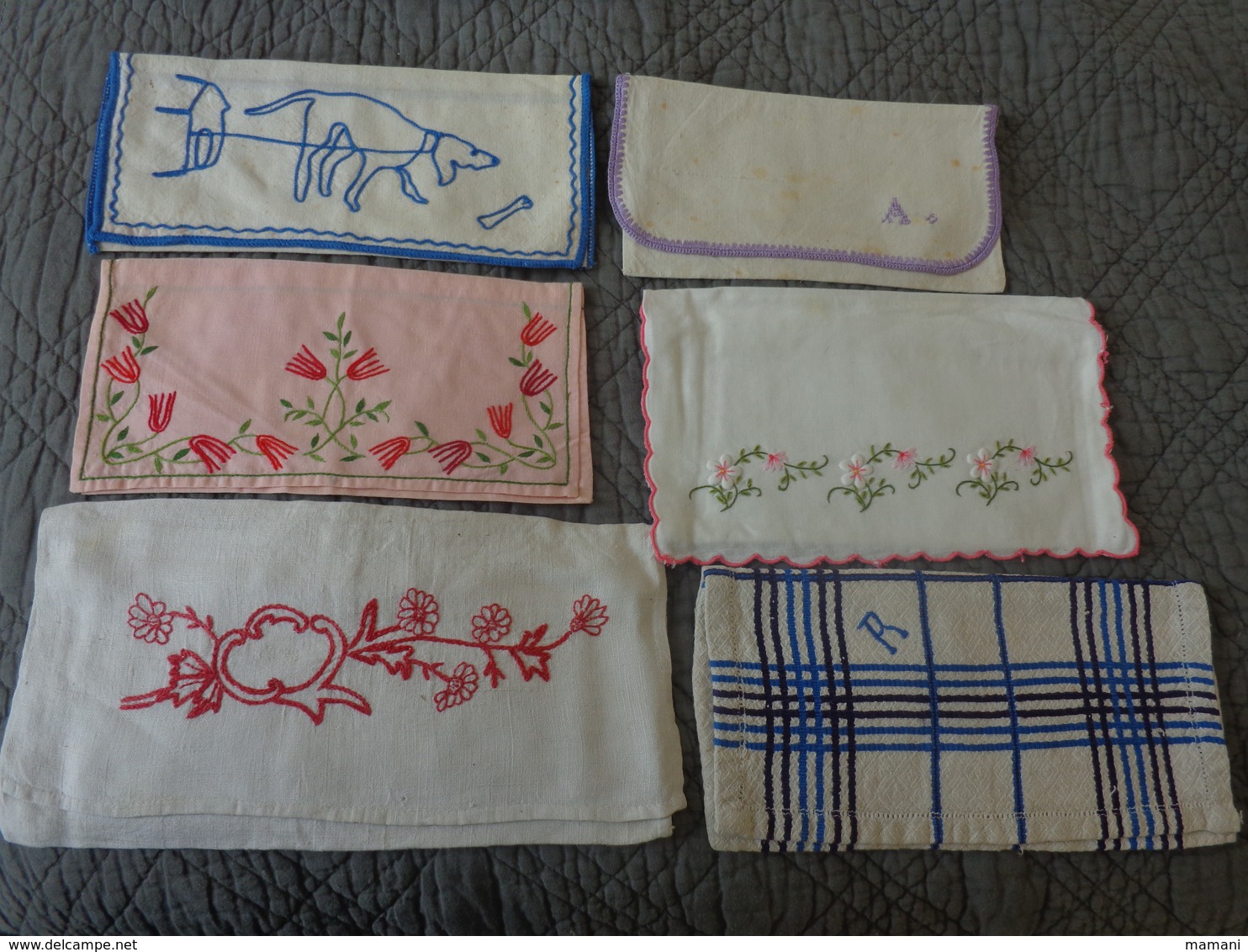 lot de  91 porte serviettes  vintage..poussin-fleur-chat-poule-chat-alsacienne-lapin-oie-papillon etc...