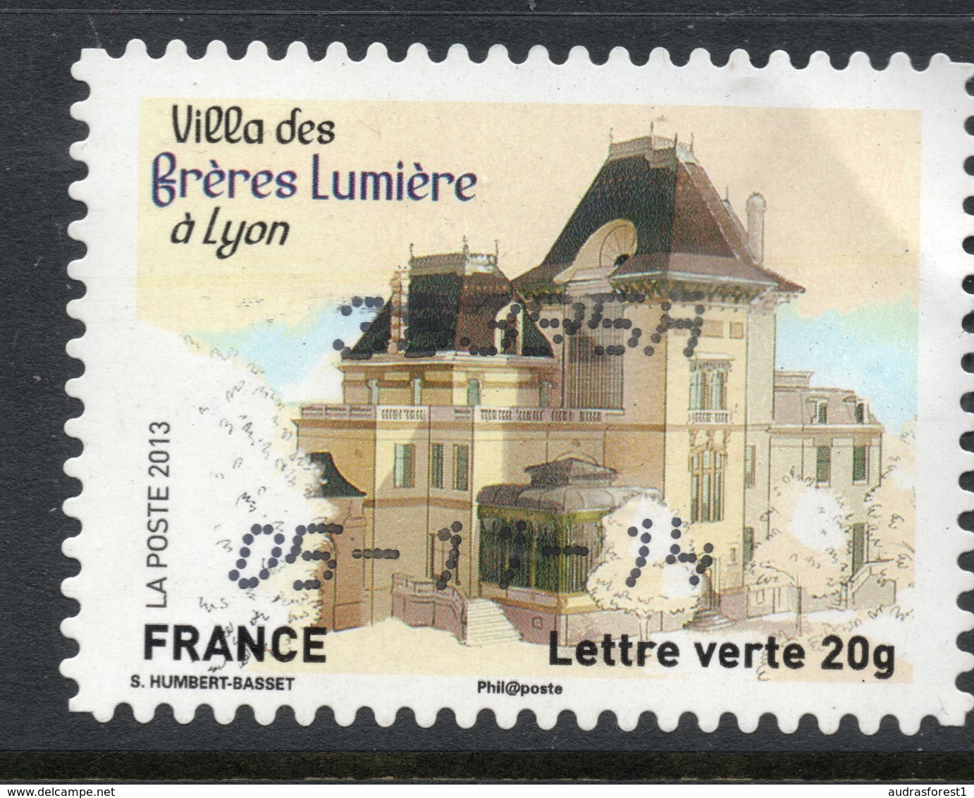 2013 Villa Des Frères Lumière à Lyon Valeur Faciale 0,58 € Timbre Oblitéré Patrimoines De France - Maisons Des Illustres - Oblitérés