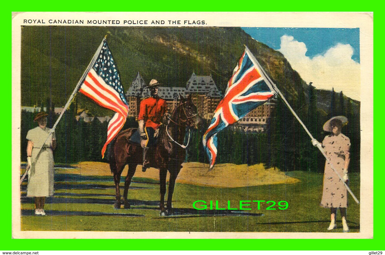 MÉTIERS, POLICE - ROYAL CANADIAN MOUNTED POLICE AND THE FLAGS - C. L. C. - - Police - Gendarmerie